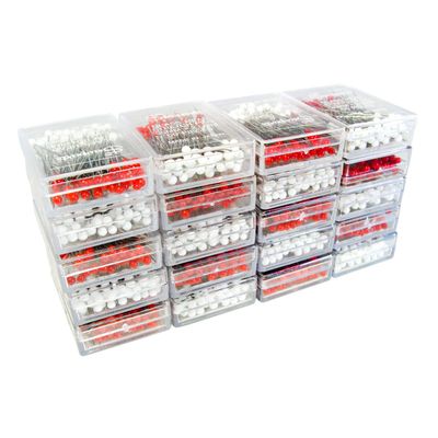 Glass Head Ball-Point Stretch Pins (also for Silk & Lace) 35mm x 20 boxes