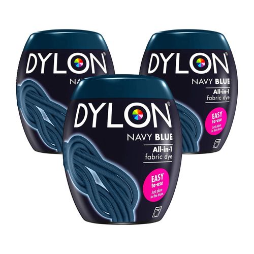 22 Colours Dylon Fabric & Clothes Dye, Dylon Machine / Hand Dye Black, Navy  Blue