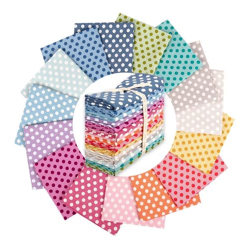 Tilda Fabric - Medium Dots Fat Quarter 1/4 Bundle Basic Blenders