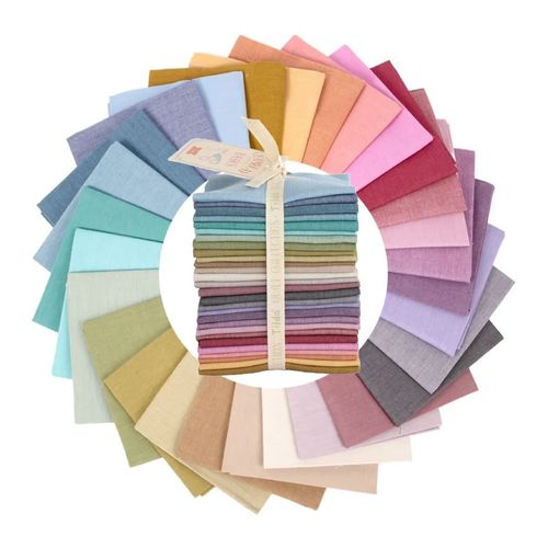 Tilda Fabric - Chambray Basic Fat Eighth 1/8 Bundle Basic Blenders