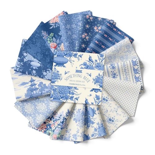 Tilda Fabric - Something Blue 5 inch Charm Pack
