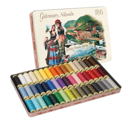 Gutermann Sew-All Polyester Sewing Thread in Nostalgic Box - 48 Reels