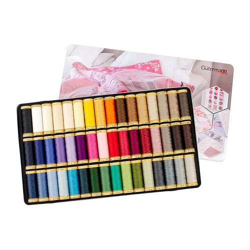 Gutermann 100% Mercerised Cotton Sewing Thread Box - 48 Reels