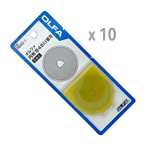 Olfa Japan Rotary Cutter Spare Blade (Tungsten Steel) 45mm - 10 Pack
