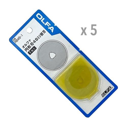 Olfa Japan Rotary Cutter Spare Blade (Tungsten Steel) 45mm - 5 Pack