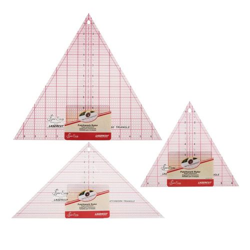 Sew Easy Patchwork Quilting Ruler Set - Triangles for Rotary Cutting