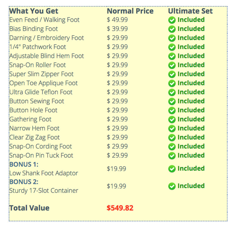 Janome My Excel Sewing Machine with Walking Foot + Feet Set Sew Much