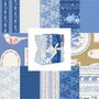 Tilda Fabric - Something Blue Blenders, Borders & Labels Fat Quarter 1/4 Bundle
